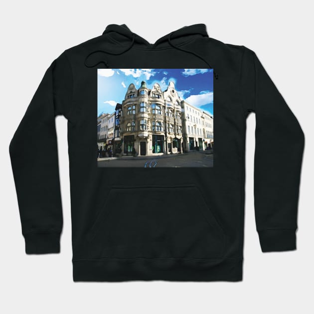 Oxford town in England watercolour effect Hoodie by gezwaters